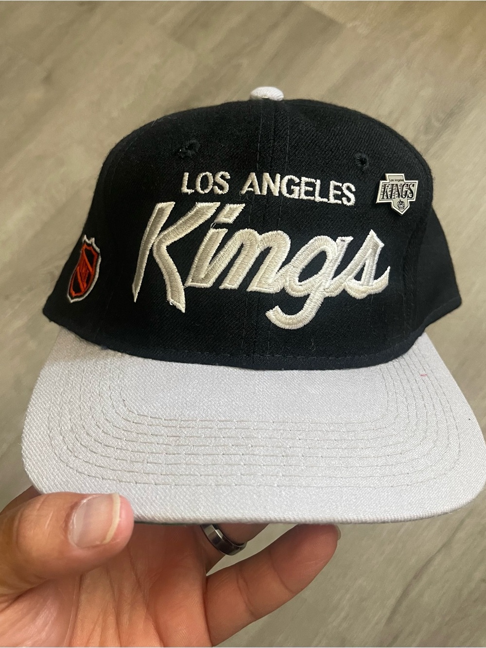 Vintage Los Angeles Kings Script Sports Specialties Fitted Hat 7 1/8
